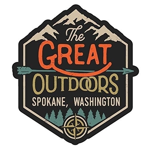 Spokane Washington The Great Outdoors Design 4-Inch Fridge Magnet