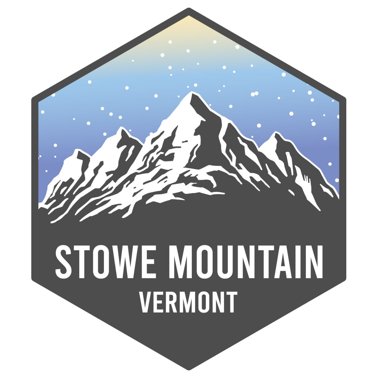 Stowe Mountain Vermont Ski Adventures Souvenir 4 Inch Vinyl Decal Sticker