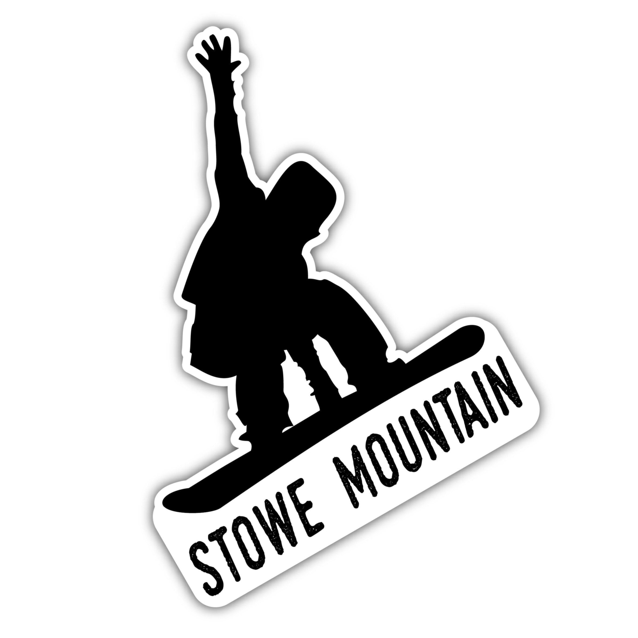 Stowe Mountain Vermont Ski Adventures Souvenir 4 Inch Vinyl Decal Sticker Board Design