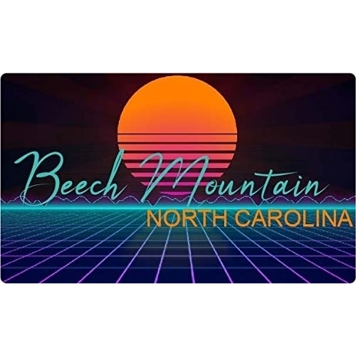 Beech Mountain North Carolina 4 X 2.25-Inch Fridge Magnet Retro Neon Design