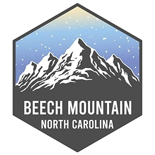 Beech Mountain North Carolina Ski Adventures Souvenir 4 Inch Vinyl Decal Sticker 4-Pack