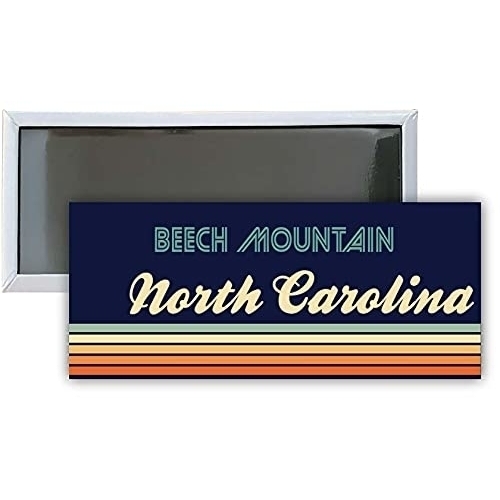 Beech Mountain North Carolina Souvenir 4.75x2-Inch Rectangle Fridge Magnet Retro Design