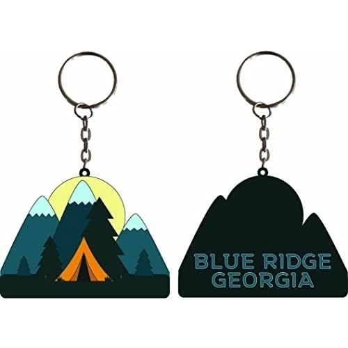 Blue Ridge Georgia Souvenir Tent Metal Keychain
