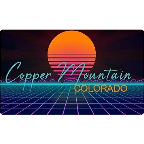 Copper Mountain Colorado 4 X 2.25-Inch Fridge Magnet Retro Neon Design