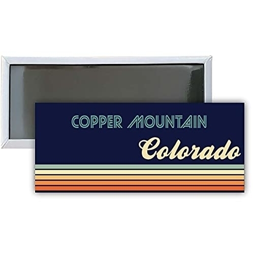 Copper Mountain Colorado Souvenir 4.75x2-Inch Rectangle Fridge Magnet Retro Design