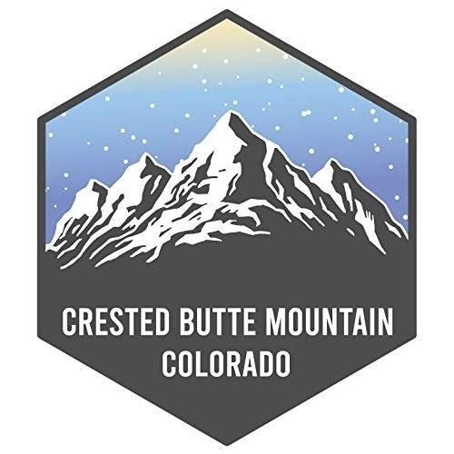 Crested Butte Mountain Colorado Ski Adventures Souvenir 4 Inch Vinyl Decal Sticker 4-Pack
