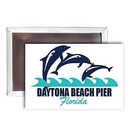 Daytona Beach Pier Florida Souvenir 2x3-Inch Fridge Magnet Dolphin Design