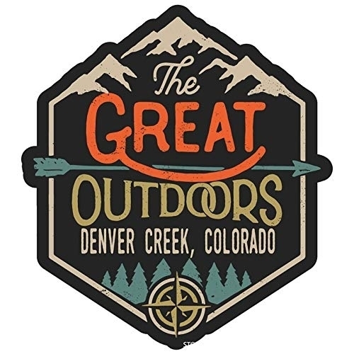 Denver Creek Colorado The Great Outdoors Design 4-Inch Vinyl Decal Sticker