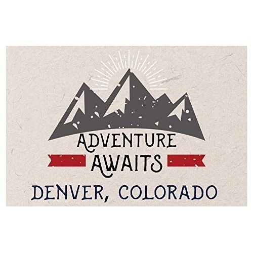 Denver Colorado Souvenir 2x3 Inch Fridge Magnet Adventure Awaits Design