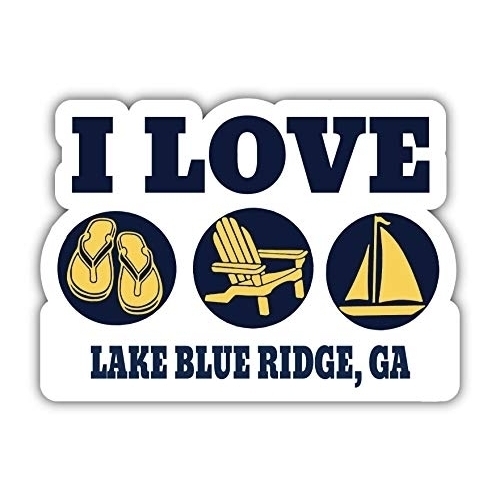 I Love Lake Blue Ridge Georgia Souvenir 4 Inch Vinyl Decal Sticker
