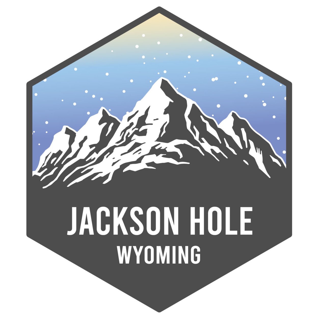Jackson Hole Wyoming Ski Adventures Souvenir 4 Inch Vinyl Decal Sticker