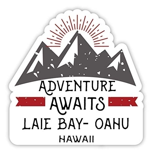 Laie Bay- Oahu Hawaii Souvenir 2-Inch Vinyl Decal Sticker Adventure Awaits Design