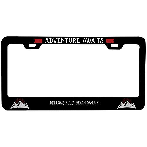 R And R Imports Bellows Field Beach Oahu Hawaii Vanity Metal License Plate Frame