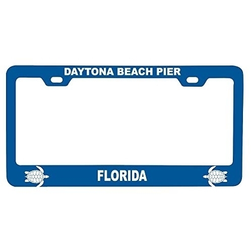 R And R Imports Daytona Beach Pier Florida Turtle Design Souvenir Metal License Plate Frame