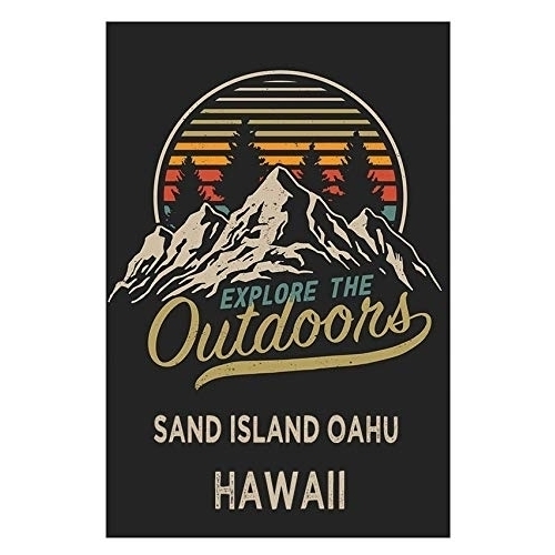Sand Island Oahu Hawaii Souvenir 2x3-Inch Fridge Magnet Explore The Outdoors