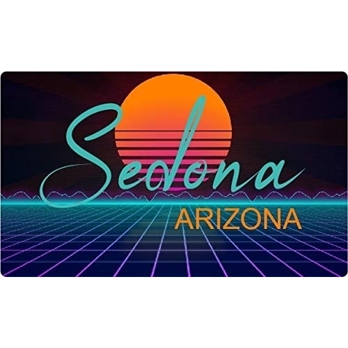 Sedona Arizona 4 X 2.25-Inch Fridge Magnet Retro Neon Design