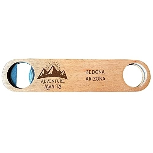 Sedona Arizona Laser Engraved Wooden Bottle Opener Adventure Awaits Design