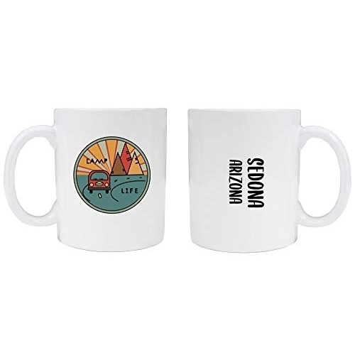 Sedona Arizona Souvenir Camp Life 8 Oz Coffee Mug 2-Pack