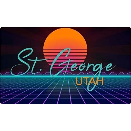 St. George Utah 4 X 2.25-Inch Fridge Magnet Retro Neon Design