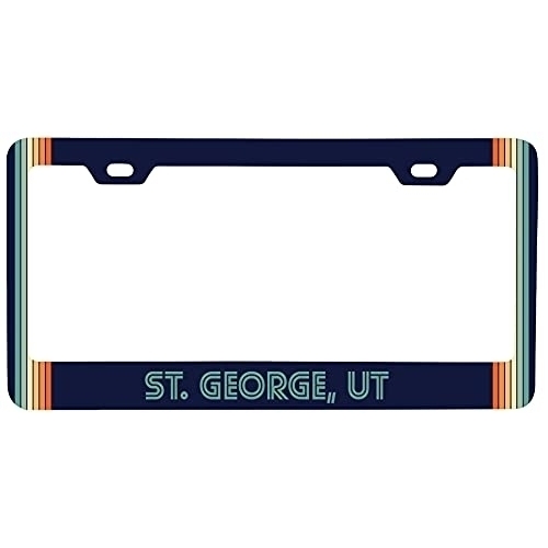 St. George Utah Car Metal License Plate Frame Retro Design
