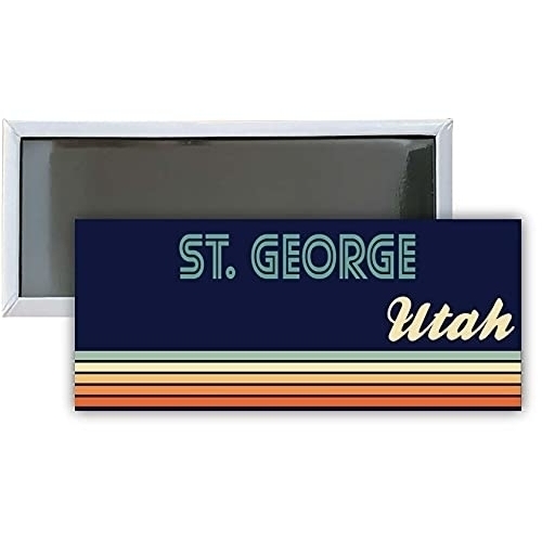 St. George Utah Souvenir 4.75x2-Inch Rectangle Fridge Magnet Retro Design