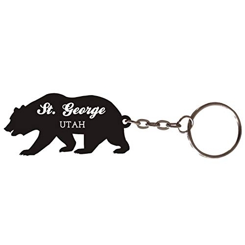 St. George Utah Souvenir Metal Bear Keychain