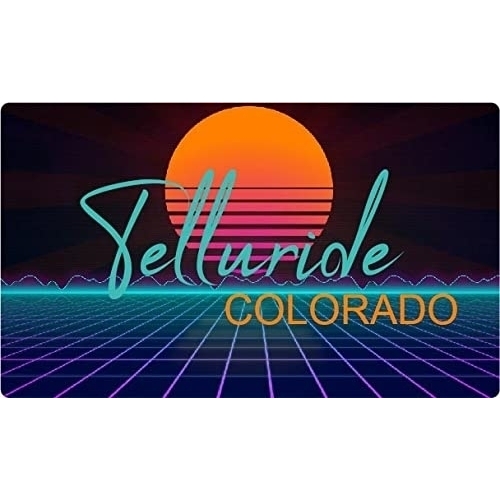 Telluride Colorado 4 X 2.25-Inch Fridge Magnet Retro Neon Design