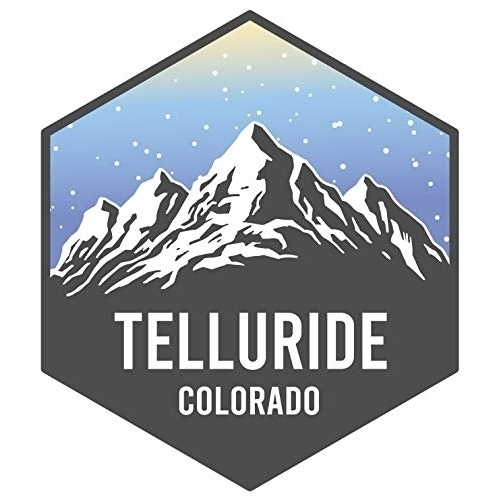 Telluride Colorado Ski Adventures Souvenir 4 Inch Vinyl Decal Sticker 4-Pack