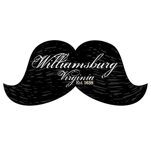 Williamsburg Virginia Historic Town Souvenir Mustache Decal Sticker