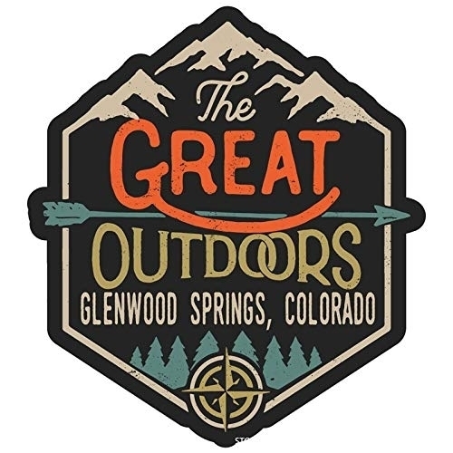 Glenwood Springs Colorado The Great Outdoors Design 4-Inch Vinyl Decal Sticker