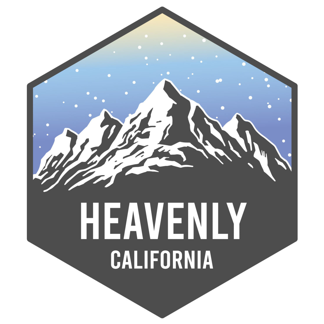 Heavenly California Ski Adventures Souvenir 4 Inch Vinyl Decal Sticker