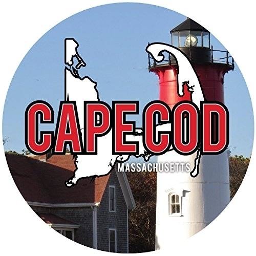 R And R Imports Cape Cod Massachusetts National Seashore Lighthouse Nautical Beach Souvenir 4 Inch Round Magnet
