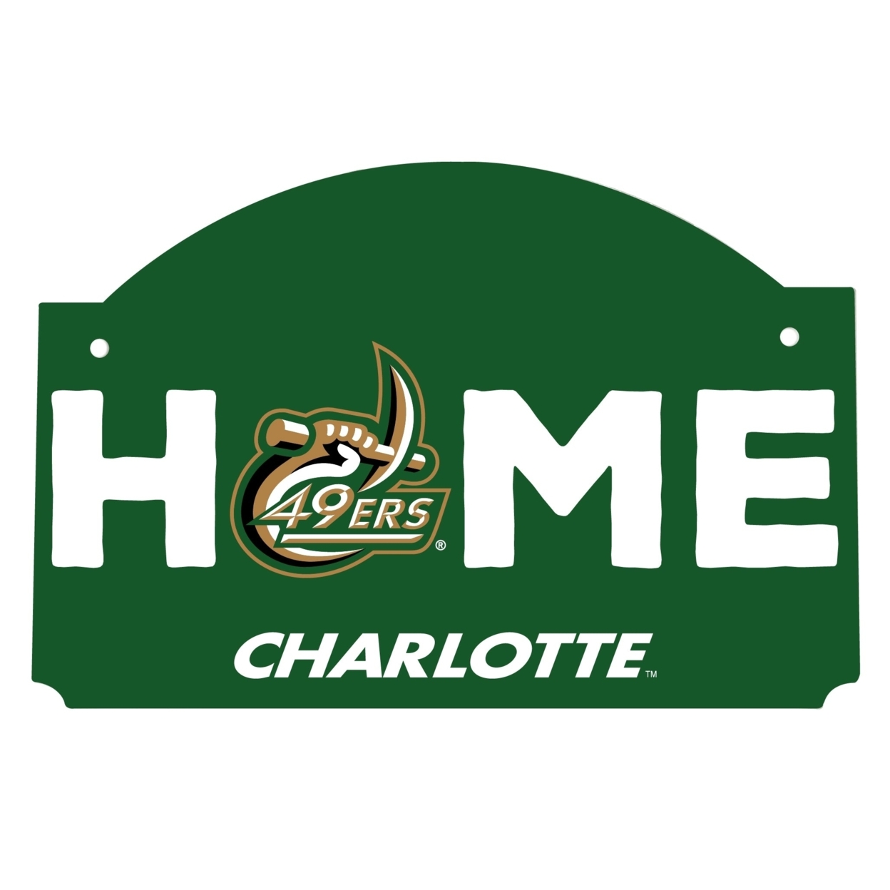 R And R Imports North Carolina Charlotte Forty-Niners Wood Sign With String