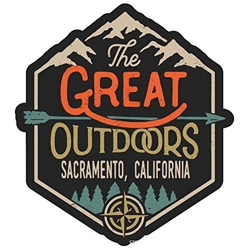 Sacramento California The Great Outdoors Design 4-Inch Fridge Magnet