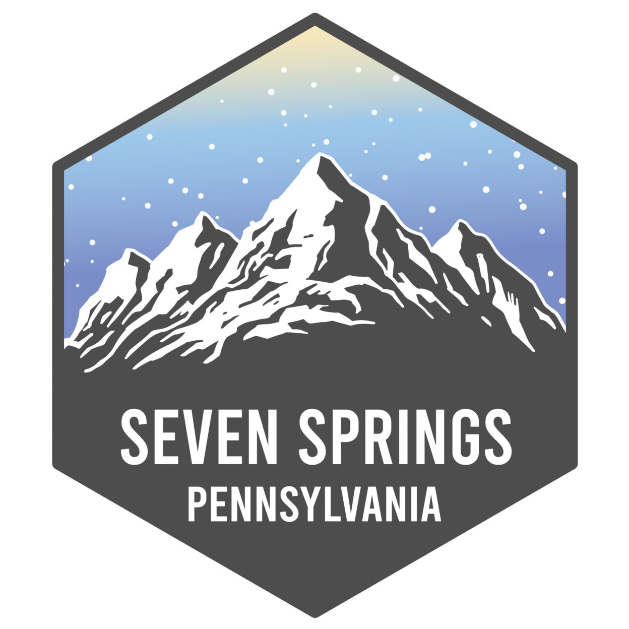Seven Springs Pennsylvania Ski Adventures Souvenir 4 Inch Vinyl Decal Sticker