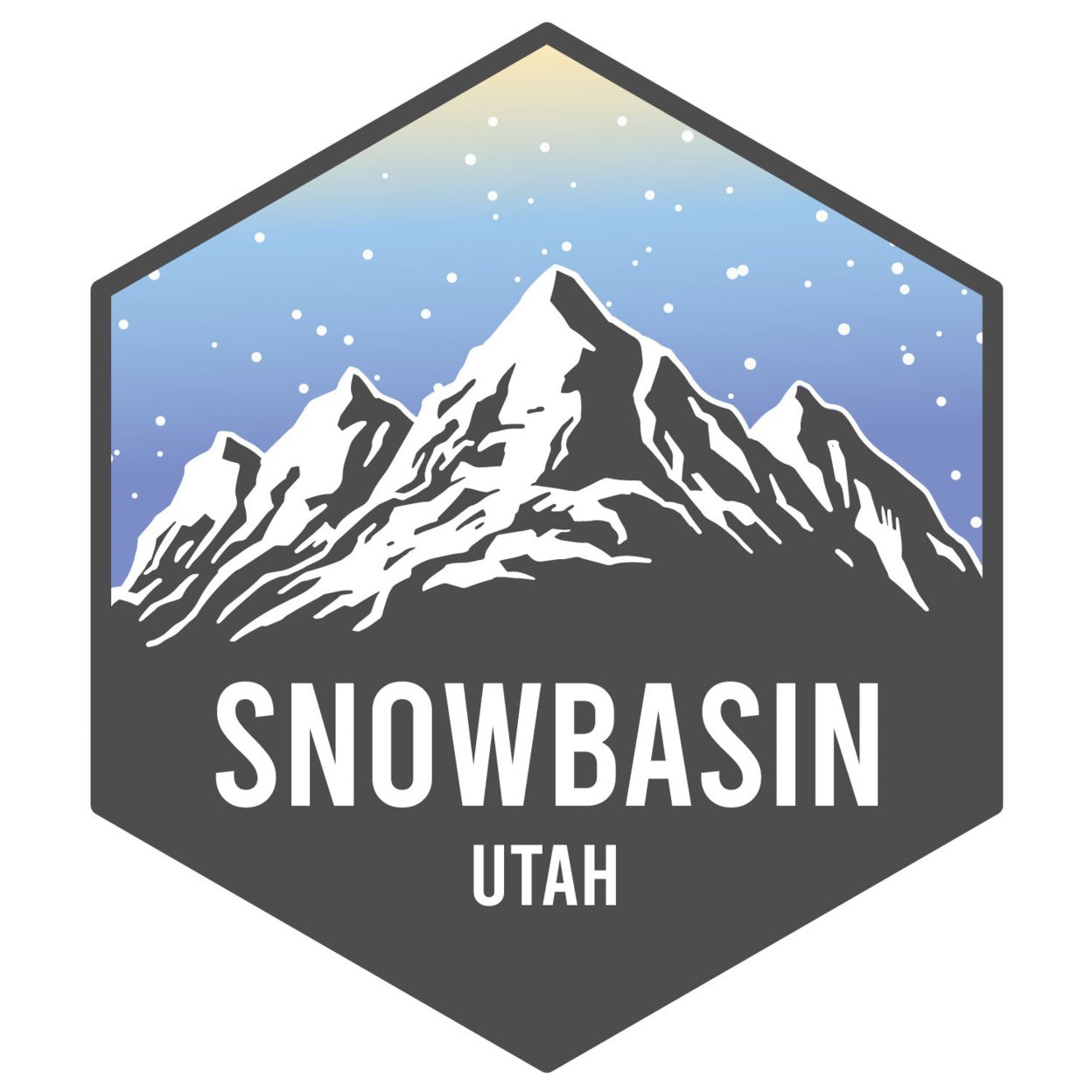 Snowbasin Utah Ski Adventures Souvenir 4 Inch Vinyl Decal Sticker
