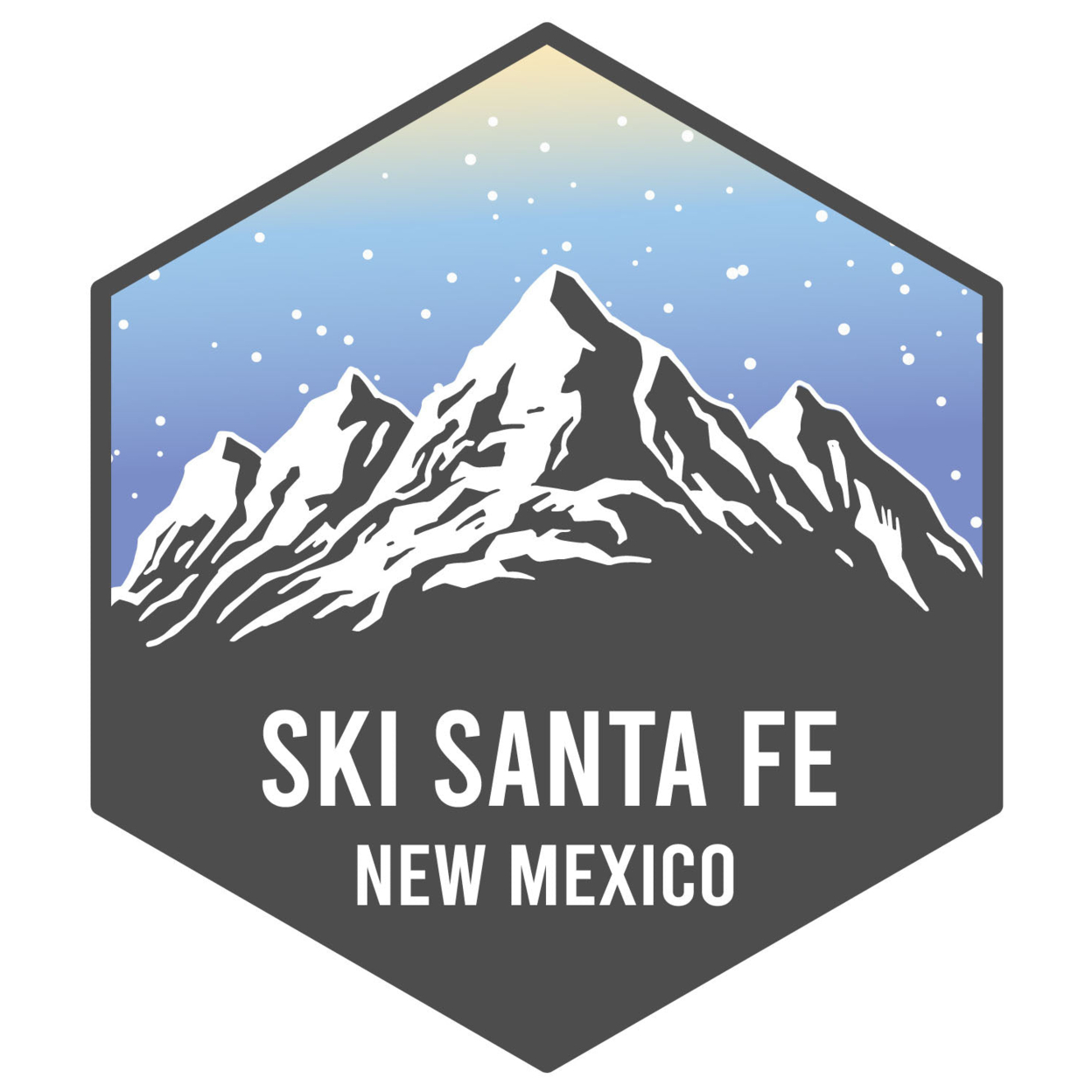 Ski Santa Fe New Mexico Ski Adventures Souvenir 4 Inch Vinyl Decal Sticker