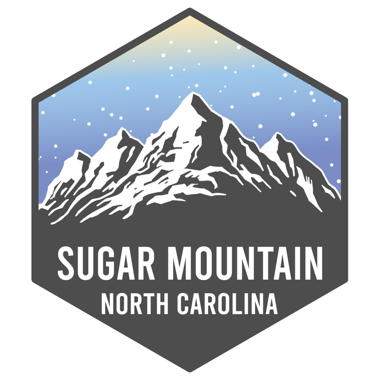Sugar Mountain North Carolina Ski Adventures Souvenir 4 Inch Vinyl Decal Sticker
