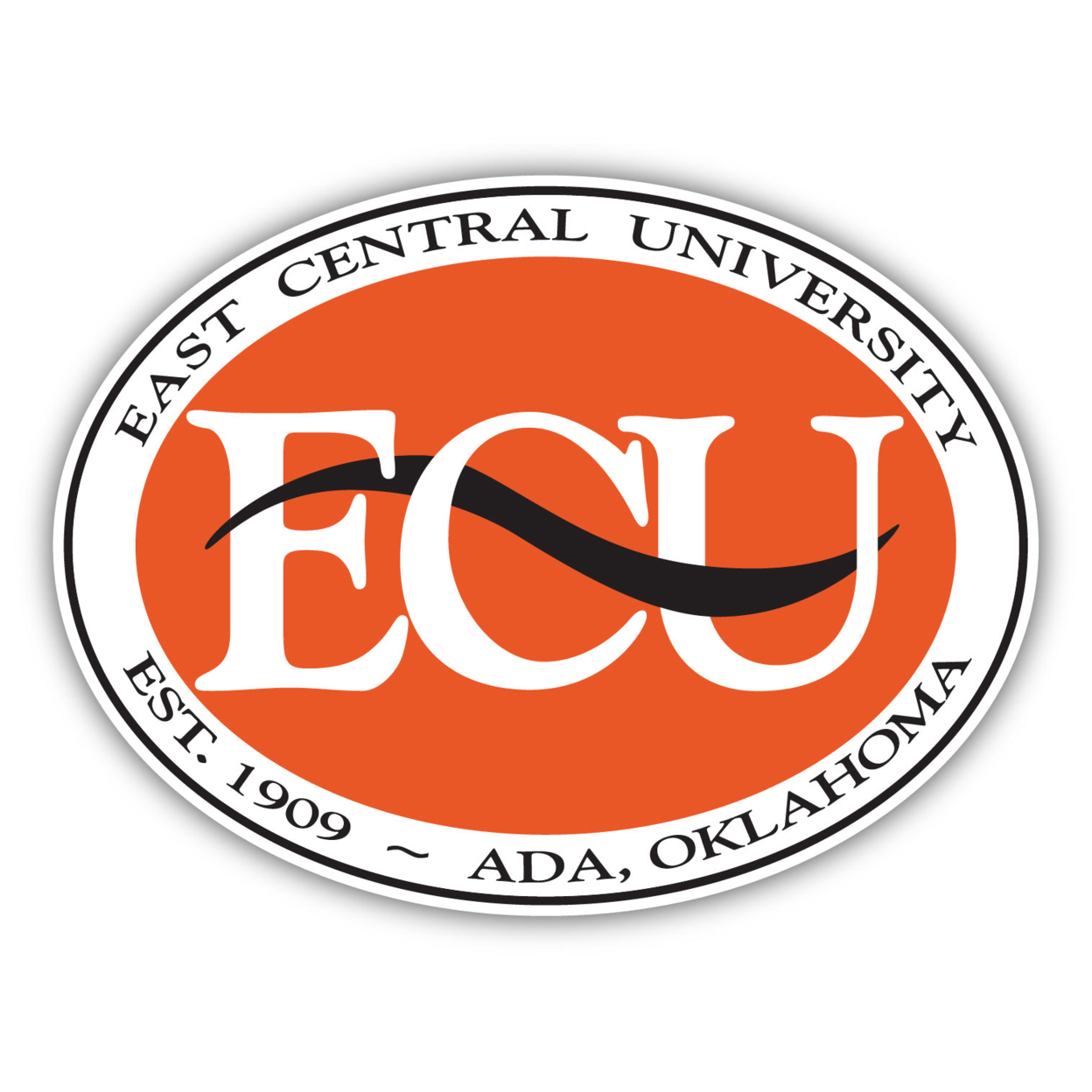 East Central University Tigers 4 Inch Vinyl Decal Sticker