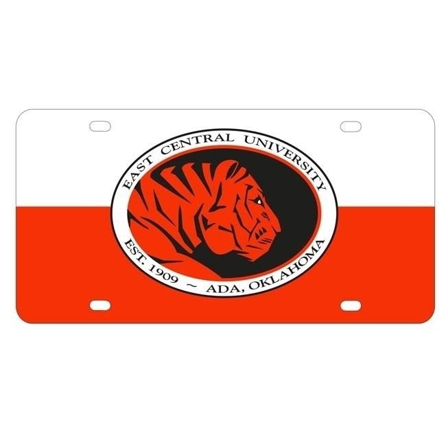 East Central University Tigers Metal License Plate Car Tag