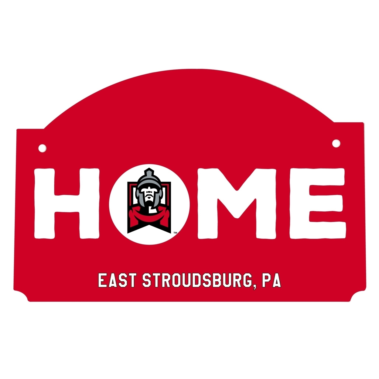 East Stroudsburg University Wood Sign With String