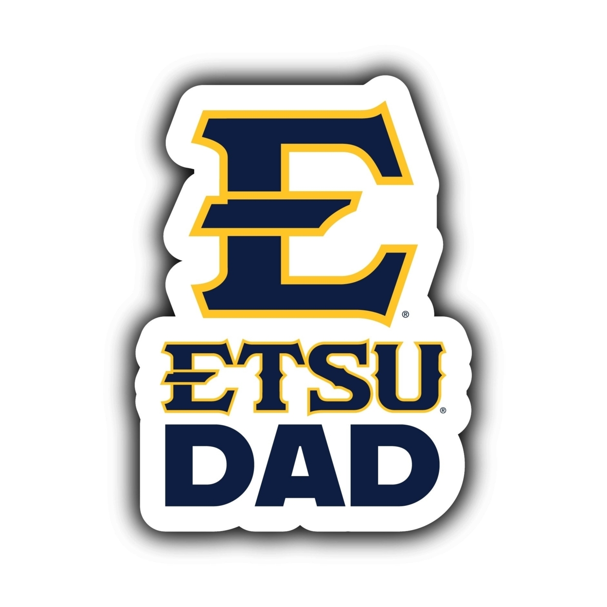 East Tennessee State University 4-Inch Proud Dad Die Cut Decal