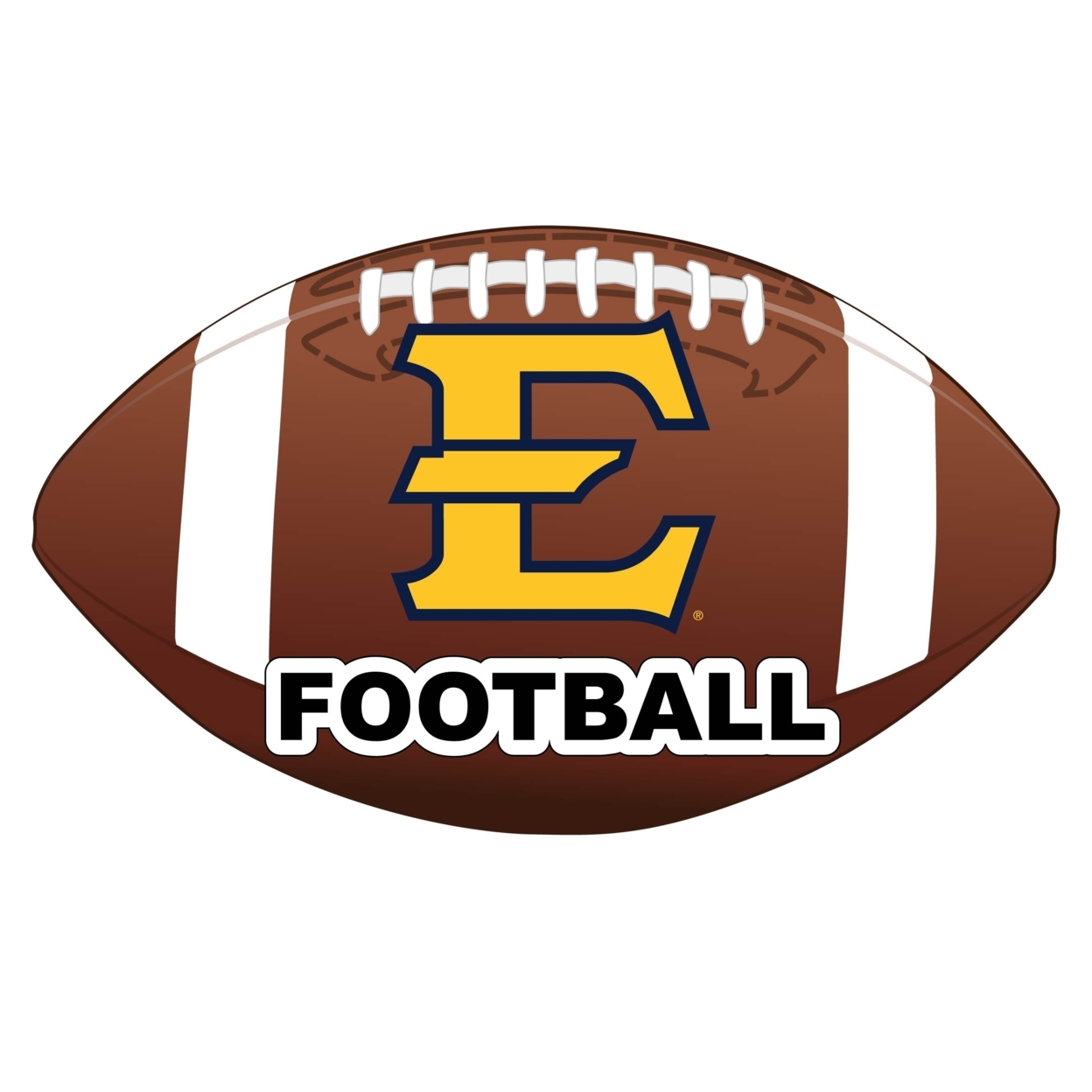 East Tennessee State University 4-Inch NCAA Football Vinyl Decal Sticker