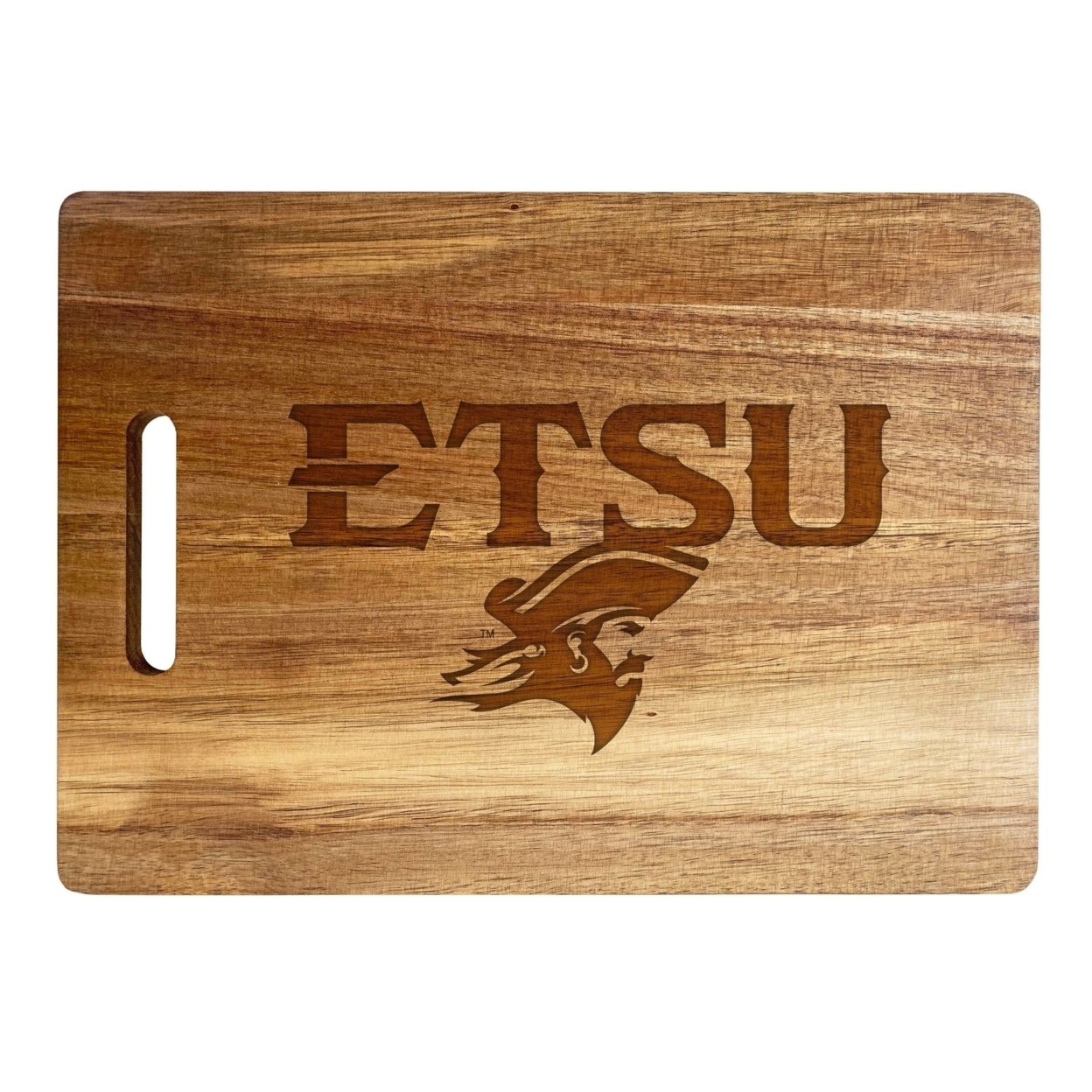 East Tennessee State University Engraved Wooden Cutting Board 10 X 14 Acacia Wood - Large Engraving