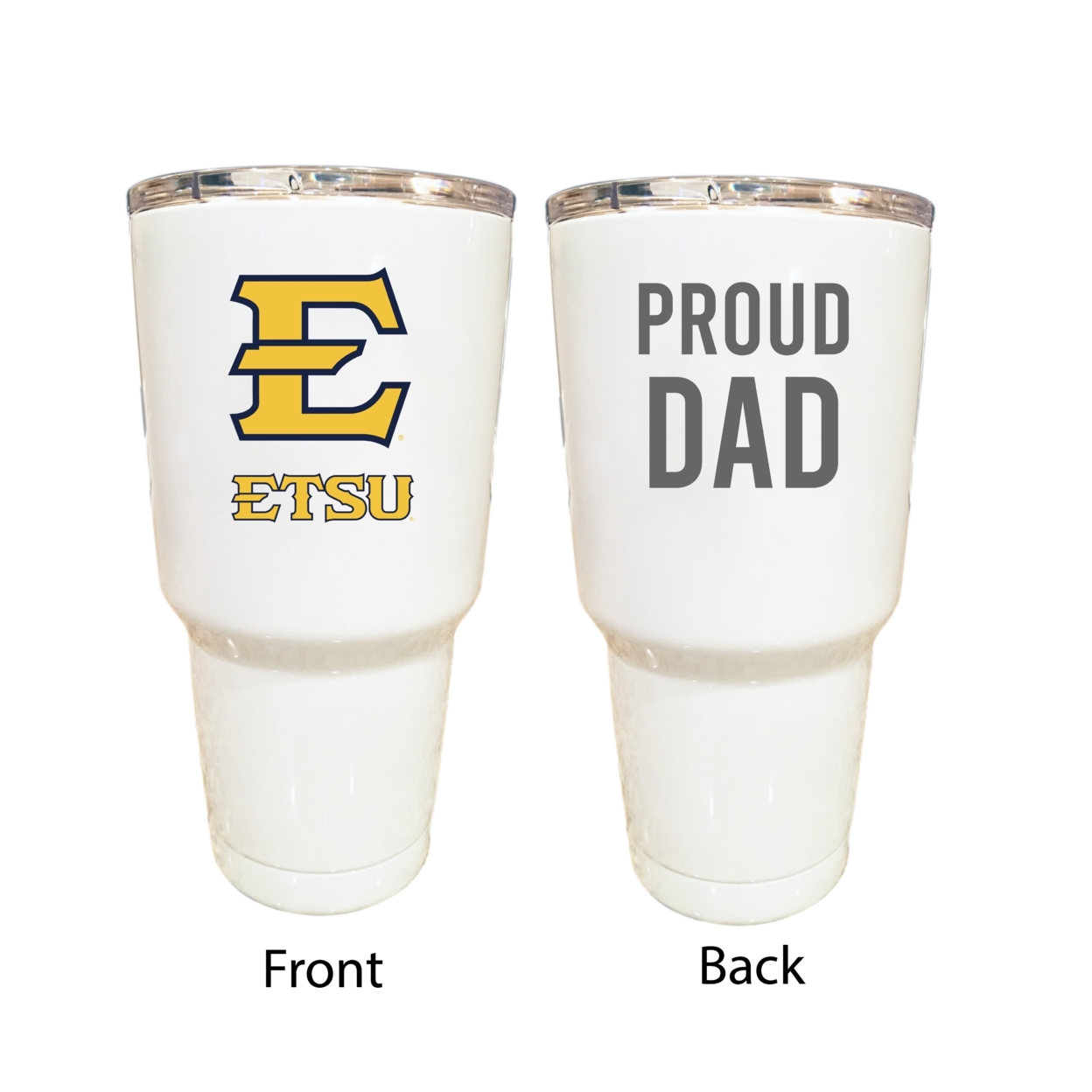 East Tennessee State University Proud Dad 24 Oz Insulated Stainless Steel Tumblers Choose Your Color.