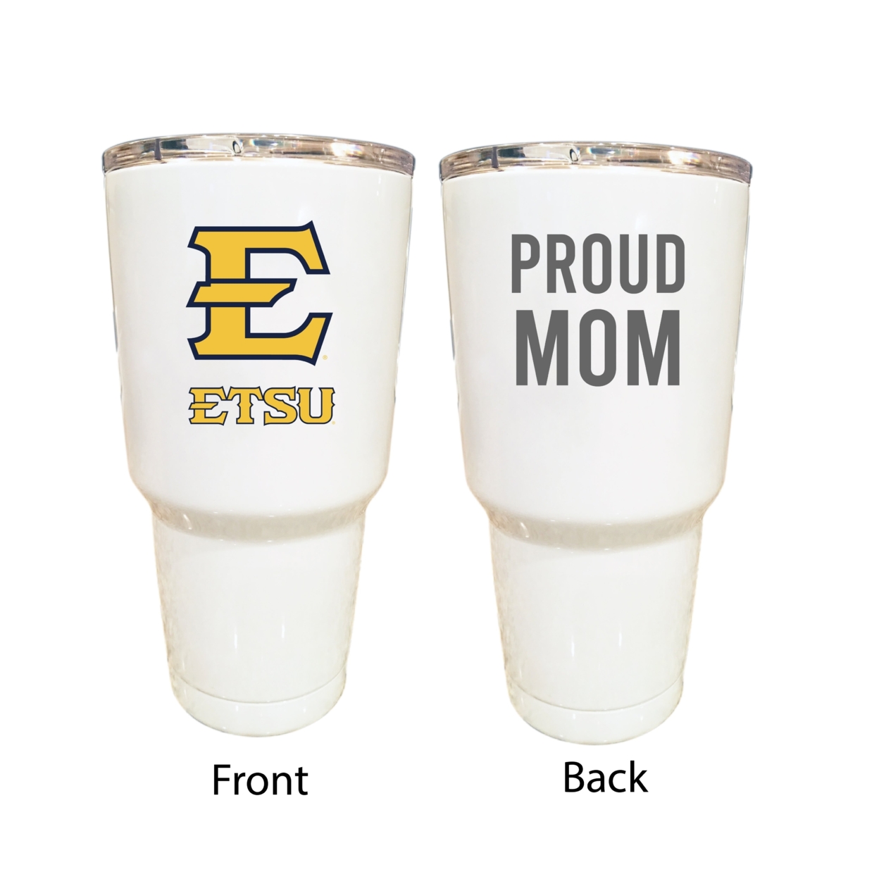 East Tennessee State University Proud Mom 24 Oz Insulated Stainless Steel Tumblers Choose Your Color.