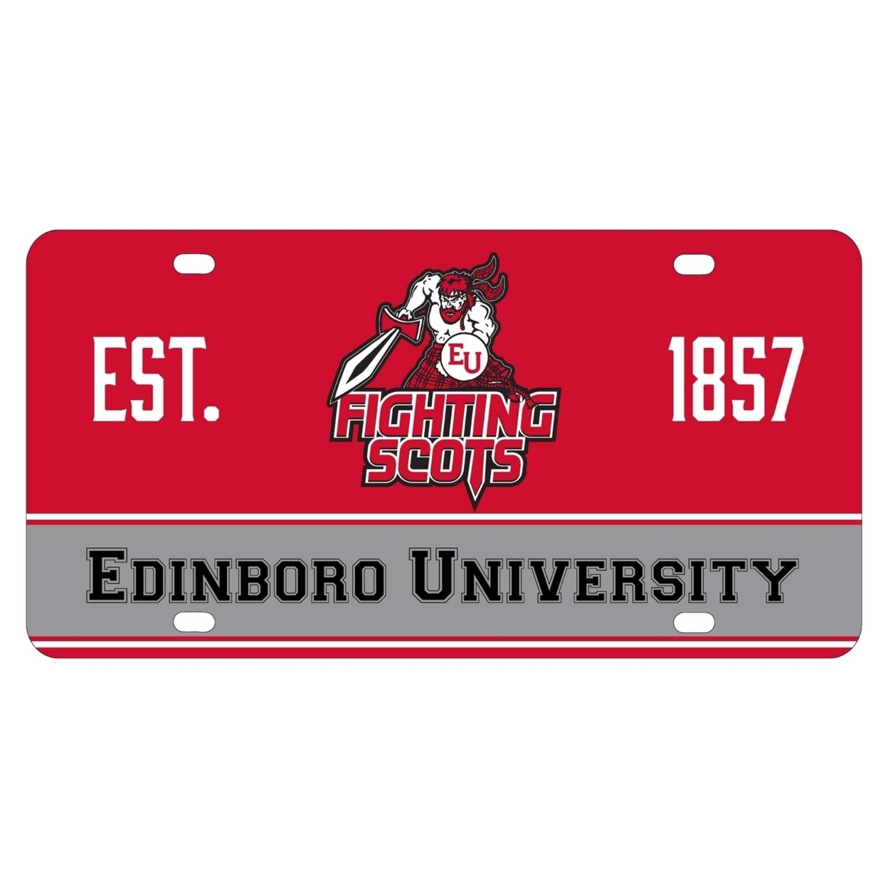 Edinboro University Metal License Plate