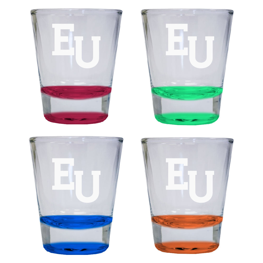 Edinboro University Round Shot Glass 4-Pack