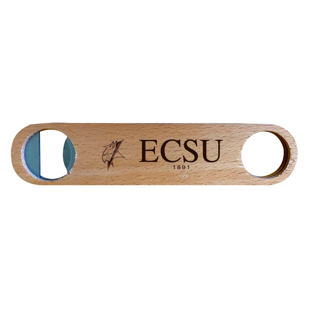Elizabeth City State University Laser Etched Wooden Bottle Opener College Logo Design