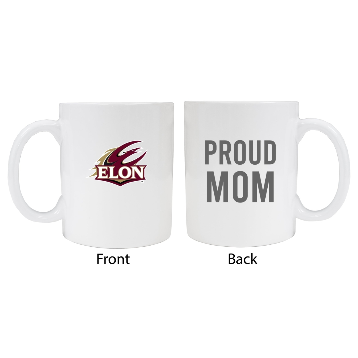 Elon University Proud Mom Ceramic Coffee Mug - White